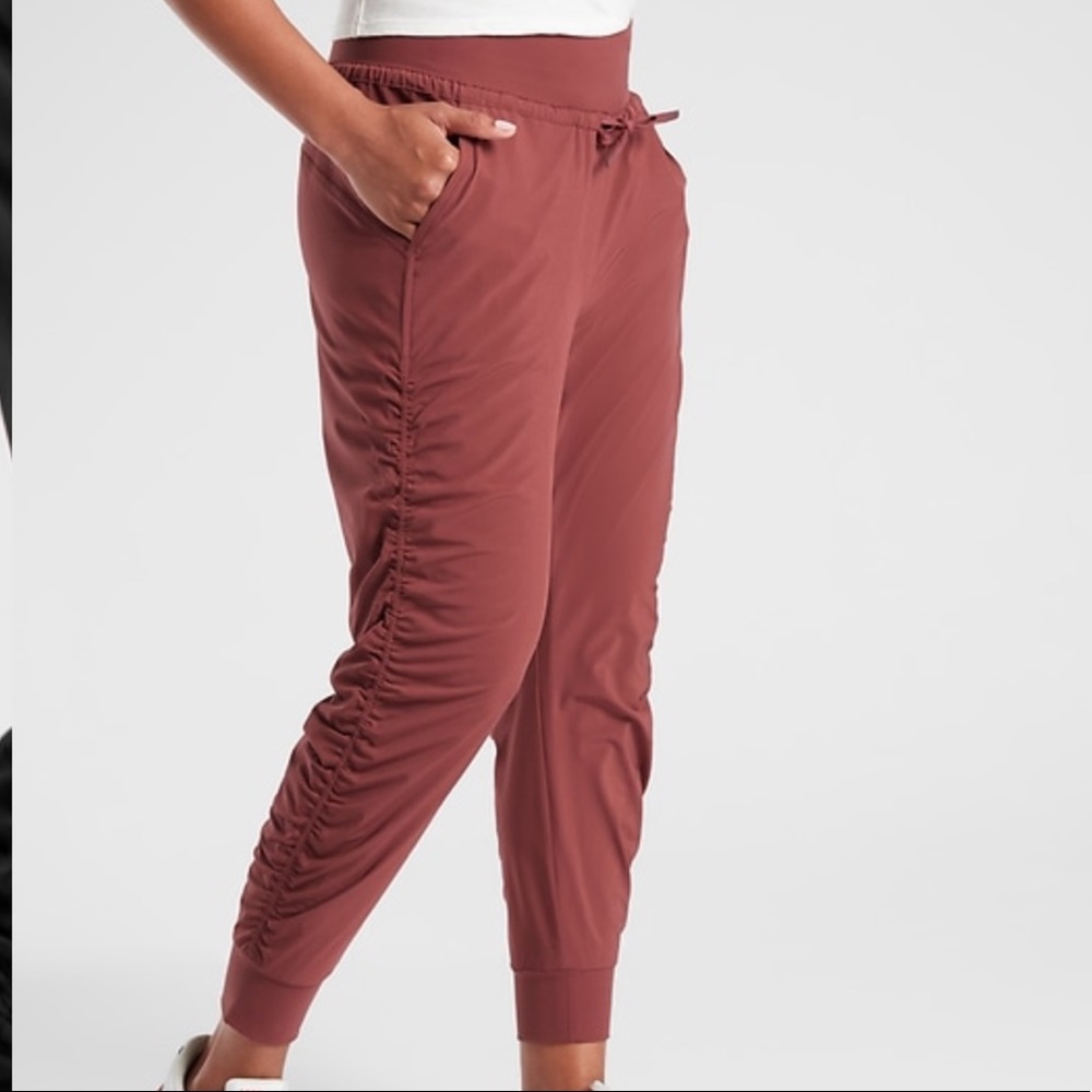 Athleta Lined Attitude Maple Red Pant NWT